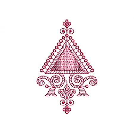 Geometric Triangle Embroidery Pattern