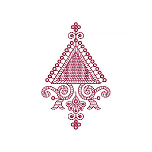 Geometric Triangle Embroidery Pattern