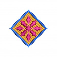 Colorful Geometric Pixel Square Motif