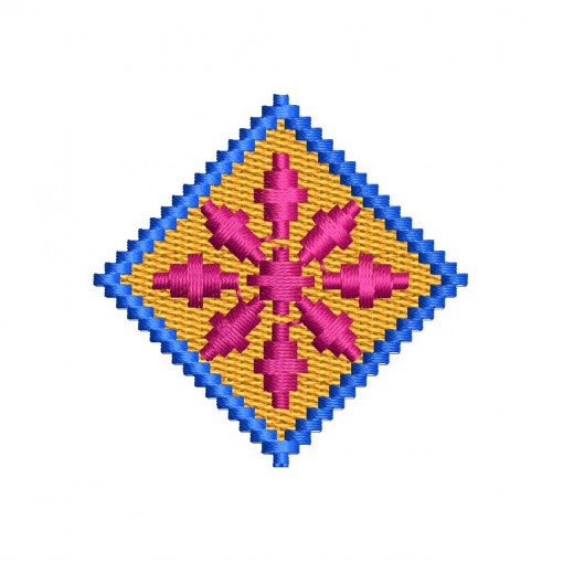 Colorful Geometric Pixel Square Motif
