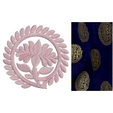 Golden Flower Flat Embroidery Design 21203