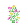 Graphic Daisy Vine Embroidery Design