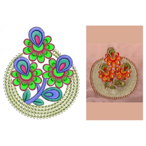 Embroidery Floral Applique Design 20210
