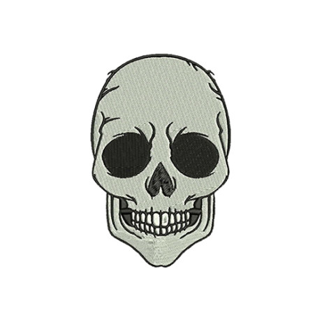 Halloween Human Skull Embroidery