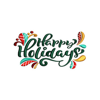 Happy Holidays Embroidery