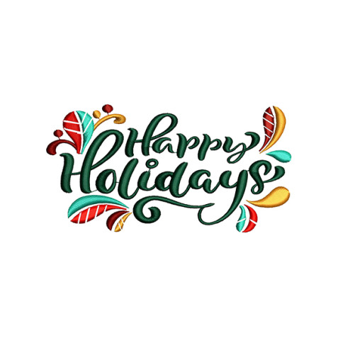 Happy Holidays Embroidery