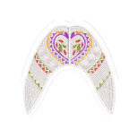 Heart Pattern Fancy Juti Embroidery Design