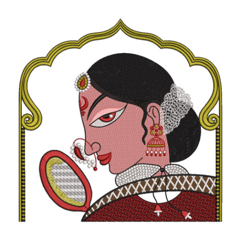 Indian Women Embroidery Design