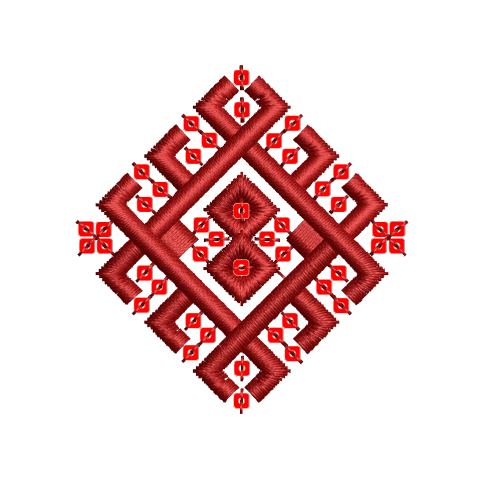 Intricate Celtic Knot Geometric Square Embroidery Design