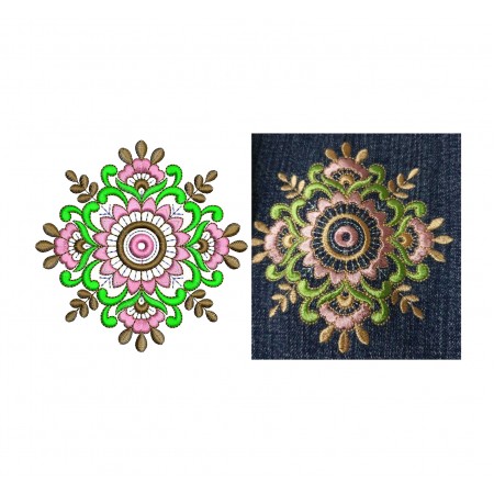 Jacket Floral Embroidery Design 24928