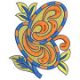 Jacket Back Embroidery Applique Design 24743