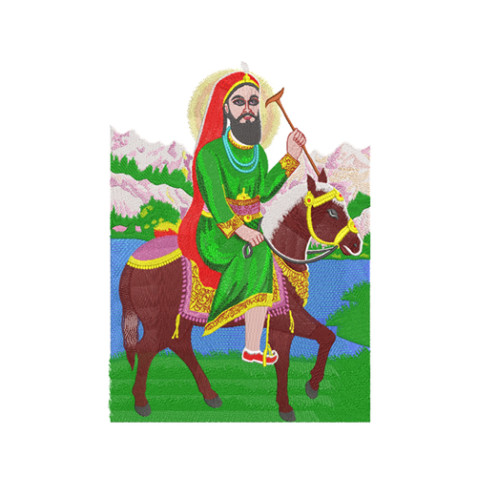 Jai Lakh Data Peer Ji Embroidery Design
