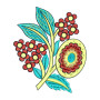 Jean Jacket Applique Flowers Embroidery Design