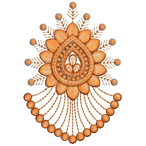 Jumka Style Applique Embroidery Design 25849
