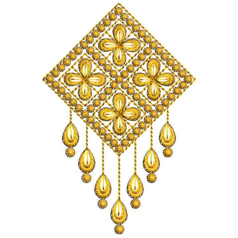 Jumkha Applique Embroidery Design 24866