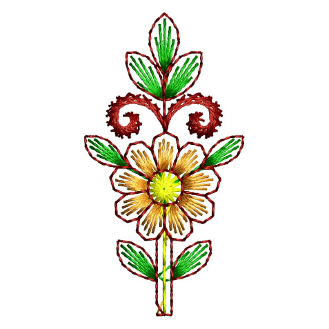 Kashmiri Applique Embroidery Design