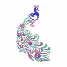 Large Elegant Peacock Embroidery Design Large Elegant Peacock Embroidery Design