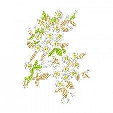 Large Jasmine Leaf Ornament Embroidery Design Large Jasmine Leaf Ornament Embroidery Design