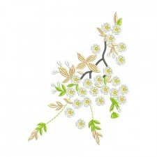 Large Minimalist Floral Branch Embroidery Design Large Minimalist Floral Branch Embroidery Design