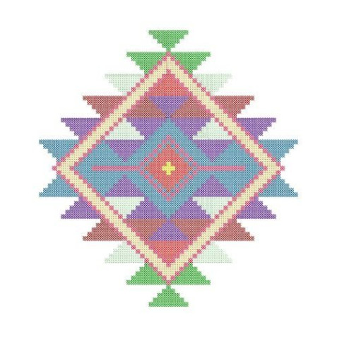Large Southwest Sunburst Embroidery Design