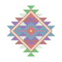 Large Southwest Sunburst Embroidery Design