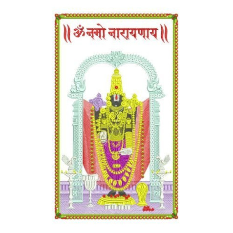 Large Sri Venkateswara Swamy Embroidery Design