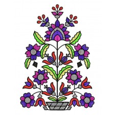 lilac Style Applique Embroidery Design 24934