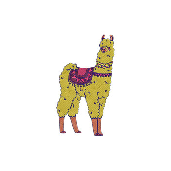 Llama Embroidery Design
