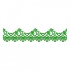 Long Floral Scalloped Lace Embroidery Border Long Floral Scalloped Lace Embroidery Border