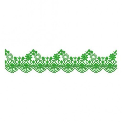 Long Floral Scalloped Lace Embroidery Border Long Floral Scalloped Lace Embroidery Border