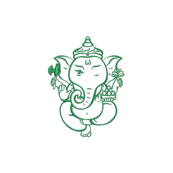Lord Ganesha Embroidery Design