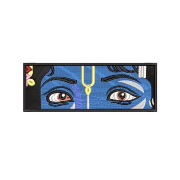 Lord Krishna Eyes Rectangular Machine Embroidery Design