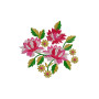 Lotus Embroidery Patch For A Line Kurta