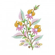 Lush Green Floral Embroidery Design Lush Green Floral Embroidery Design