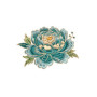 Luxurious Textured Peony Floral Embroidery Design