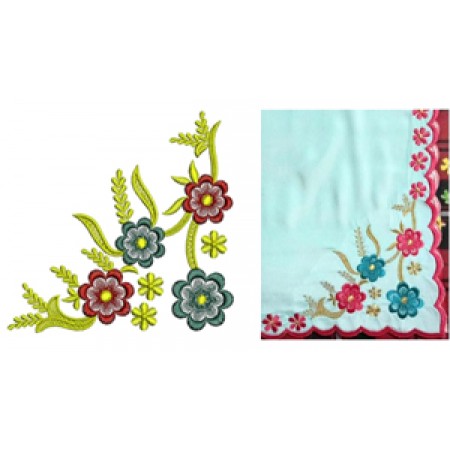 Machine Embroidery Bed Sheet Design