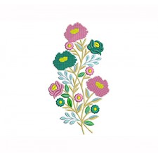 Machine Embroidery Floral Design