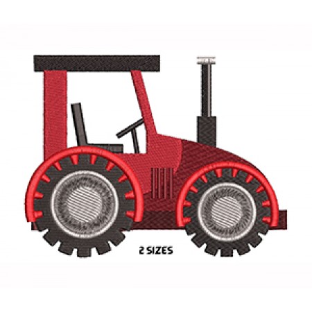 Machine Embroidery Tractor Design