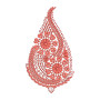 Flat Single Color Butta Machine Embroidery Design