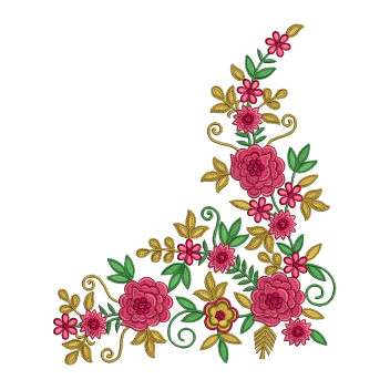 Machine Embroidery Napkin Corner Design