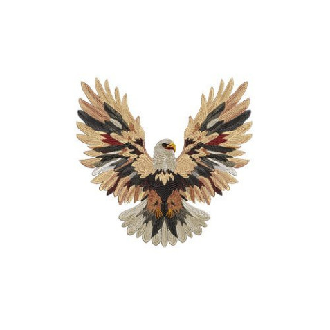 Majestic Bald Eagle Spread Wings Embroidery Design