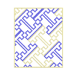 Mens Geometric Shirt Pocket and Border Embroidery Design