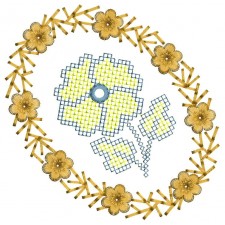 Mini Applique Embroidery Design 26299