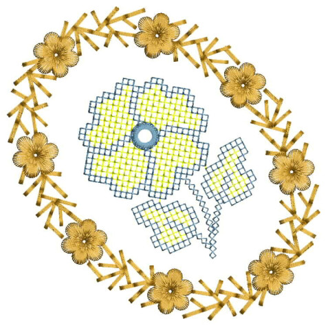 Mini Applique Embroidery Design 26299