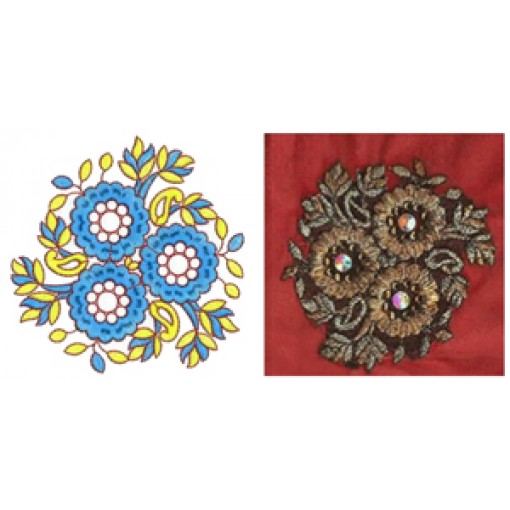 Mirror Work Embroidery Motifs 6501