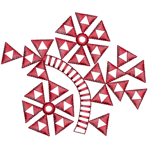 Mirror Work Applique Embroidery Design 25992