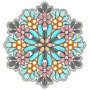 Mirror work Round Shape Applique Embroidery Design 24719