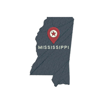 Mississippi State Embroidery Design