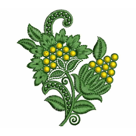 Modern Flower Embroidery Design