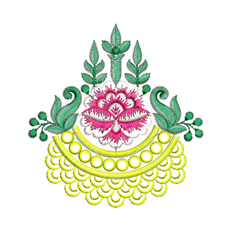Multi Butta Saree Embroidery Design